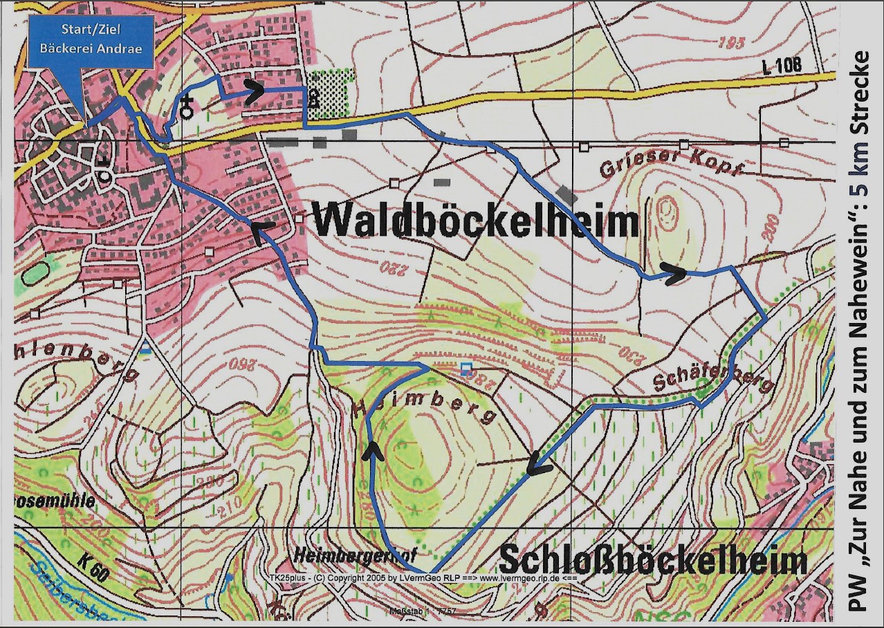5km PW Zur  Nahe und zum Nahewein
